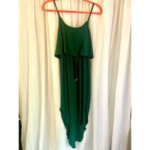 Forest green midi dress